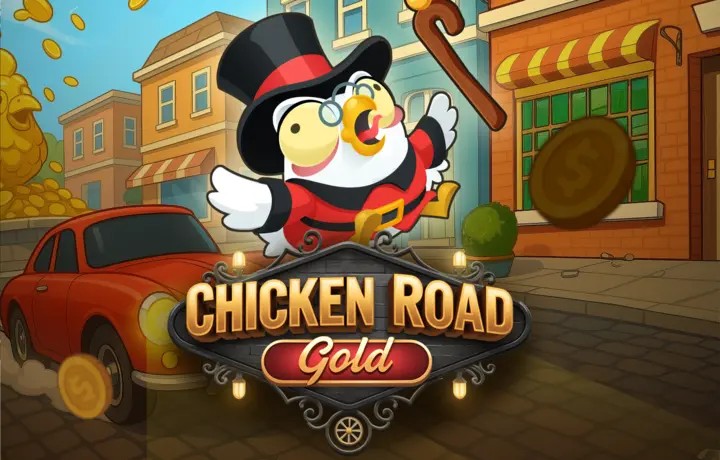 Chicken Road Gold by InOut, showcased at brutal-casino.net – game logo
